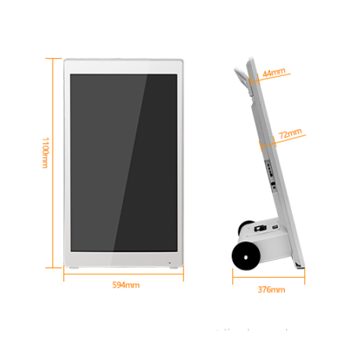 Señalización de publicidad digital LCD de 43 pulgadas con pilas